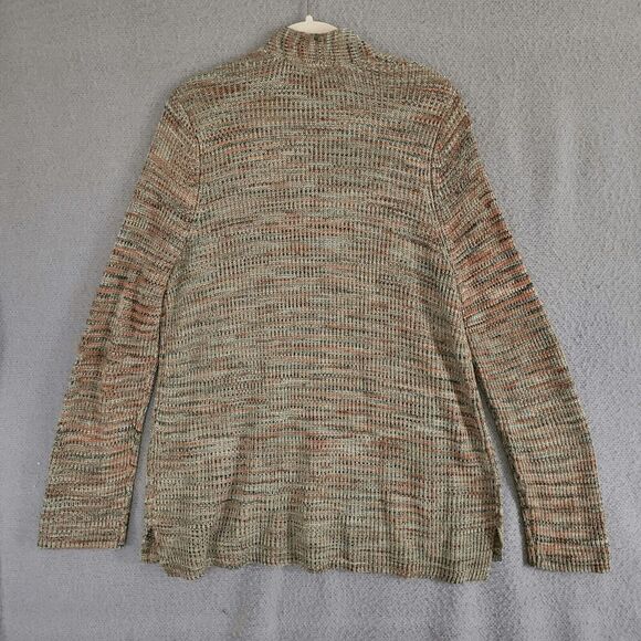 J Jill Women's Multi Colored V Neck Long Sleeve Knit Sweater Large L - Picture 5 of 5